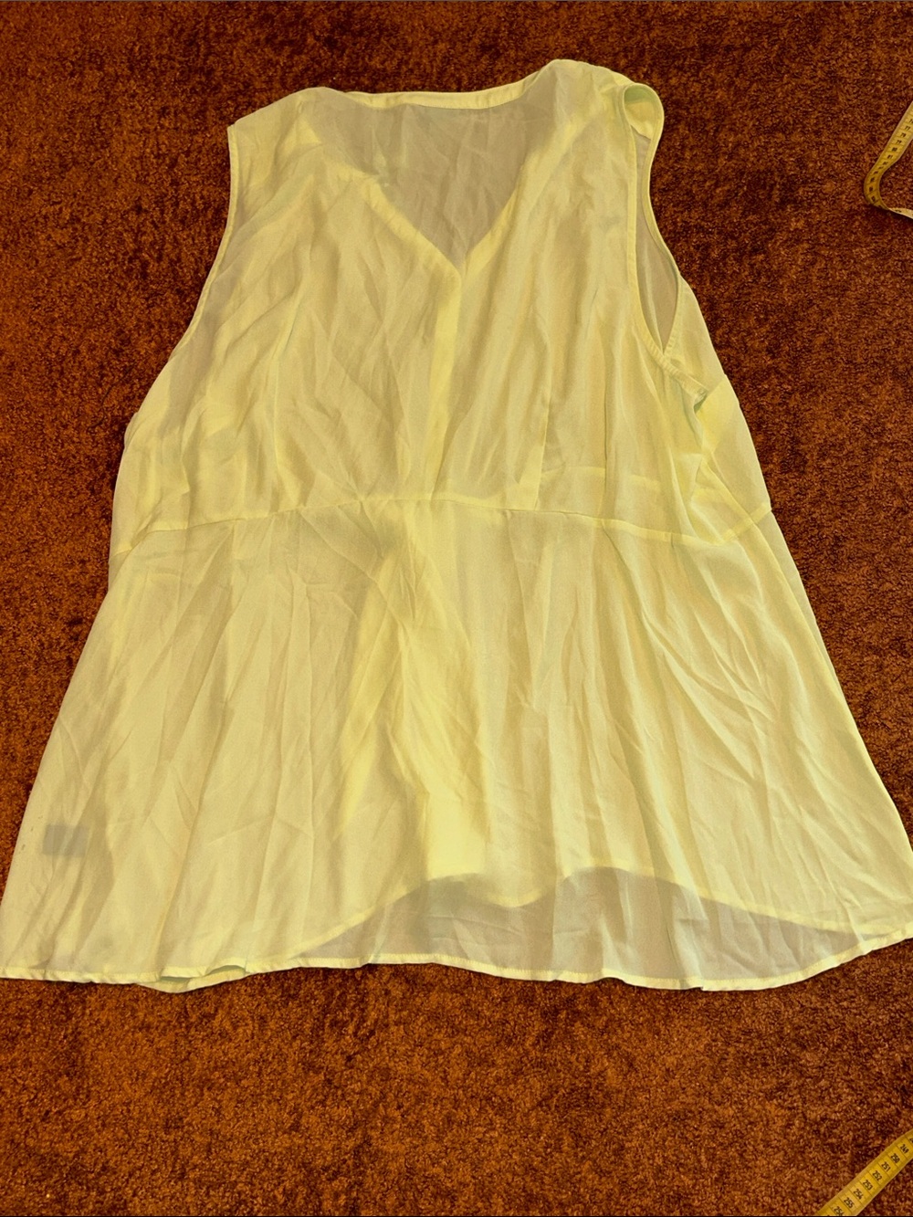 torrid Neon Yellow Tie-Front Sleeveless Blouse - Picture 6 of 8